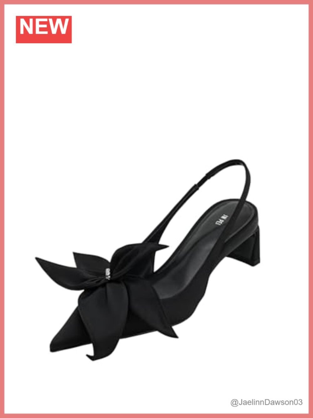 Satin Floral Applique Slingback Pumps Heels Vegan Leather